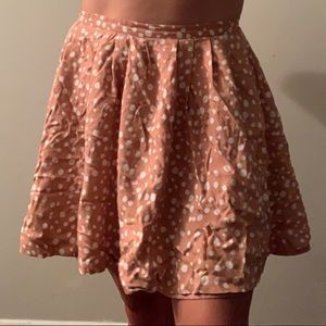 Polka dot beige circle skirt